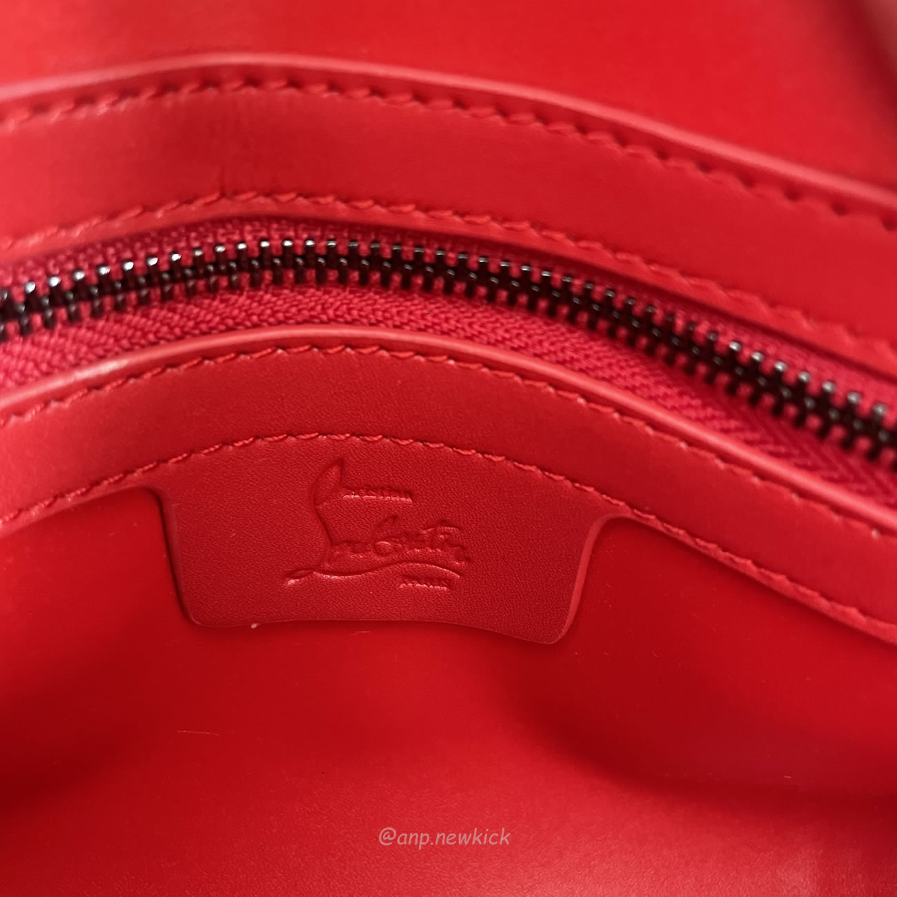 Christian Louboutin Black Red Leather Mini Studded Paloma Tote (7) - www.newkick.vip